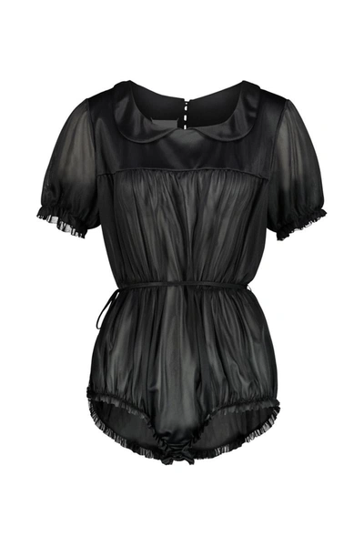 Shop Maison Margiela Sheer Nylon Bodysuit Clothing In Black
