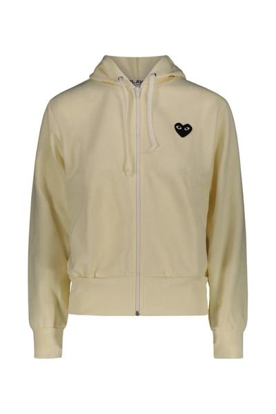 Shop Play Comme Des Garcons Comme Des Garçons Play  Hooded Sweetshirt Clothing In Nude & Neutrals