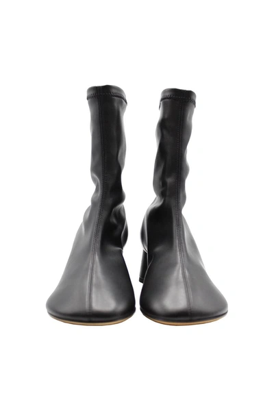 Proenza Schouler Glove Crinkled Patent-leather Ankle Boots In Black