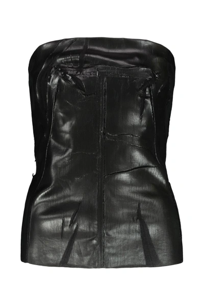 Shop Rick Owens Bustier Denim Top Clothing In Black