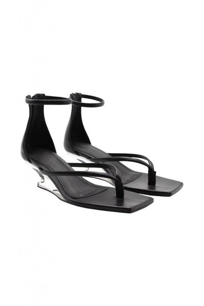 Shop Rick Owens Fogachine Cantilever 45 Thong Sandal Shoes In Black