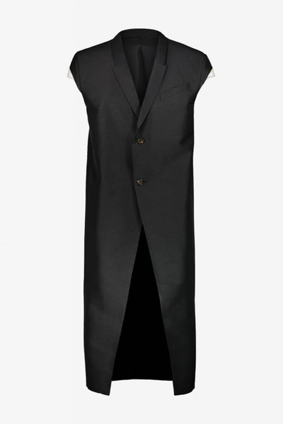 Shop Rick Owens Sleeveless Coat Clothing In Black