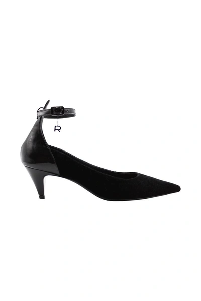 Shop Rochas Velvet Shoe Shoes In Black