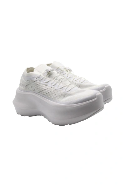 Shop Salomon Comme Des Garçons Cdg Pulsar Platform Shoes In White