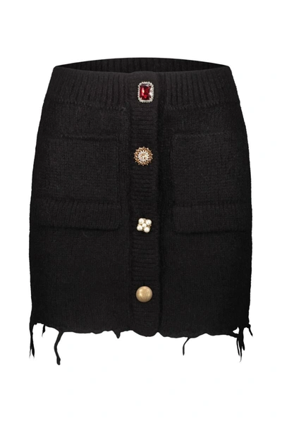 Shop Vetements Fancy Button Skirt Clothing In Black