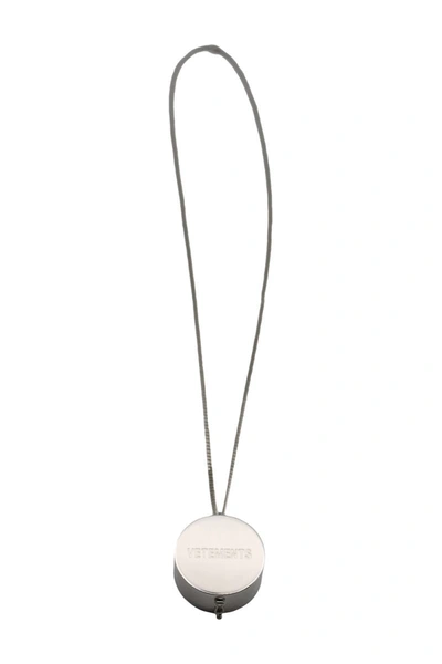 Shop Vetements Grinder Necklace Accessories In Grey