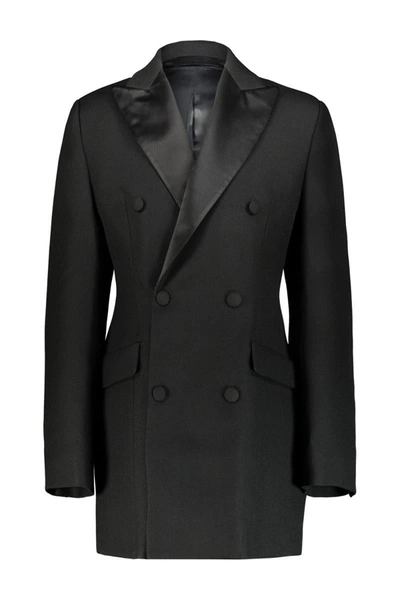 Shop Wardrobe.nyc Sculptured Blazer Dress Clothing In Black
