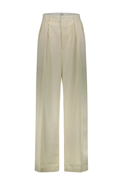 Shop Wardrobe.nyc Low Rise Tuxedo Trousers Clothing In White