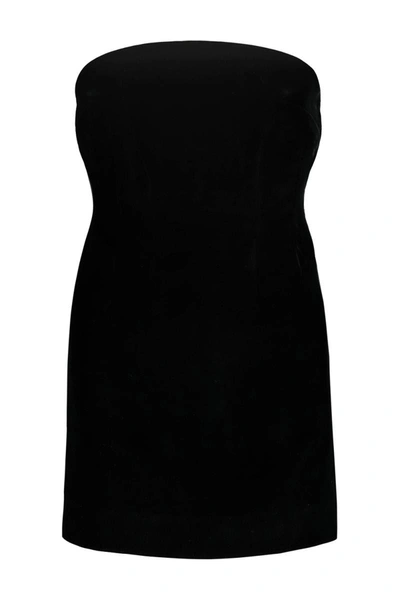 Shop Wardrobe.nyc Velvet Mini Dress Clothing In Black