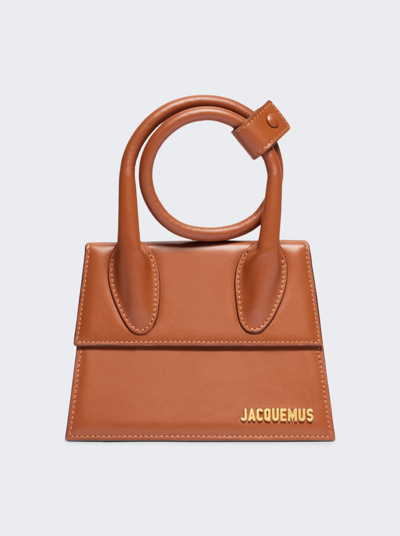 Shop Jacquemus Le Chiquito Noeud Bag In Light Brown