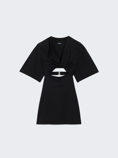 Shop Jacquemus La Robe T-shirt Bahia In Black