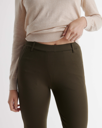 Shop Quince Women's Ultra-stretch Ponte Bootcut Pants In Olive