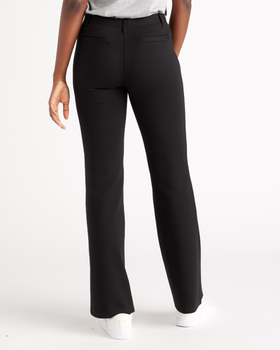 Shop Quince Women's Ultra-stretch Ponte Bootcut Pants Petite In Black