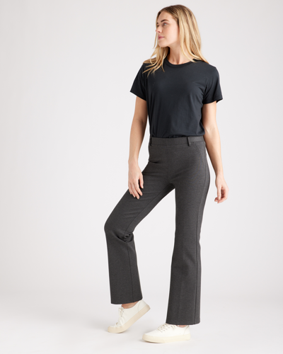 Shop Quince Women's Ultra-stretch Ponte Bootcut Pants Tall In Charcoal