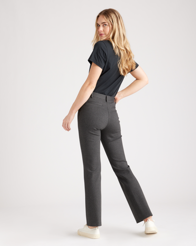 Shop Quince Women's Ultra-stretch Ponte Bootcut Pants Tall In Charcoal