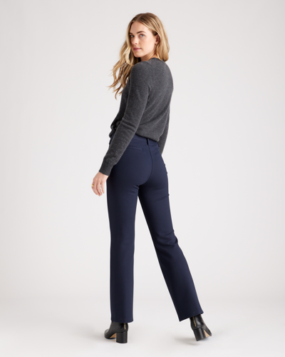 Shop Quince Women's Ultra-stretch Ponte Bootcut Pants Tall In Navy