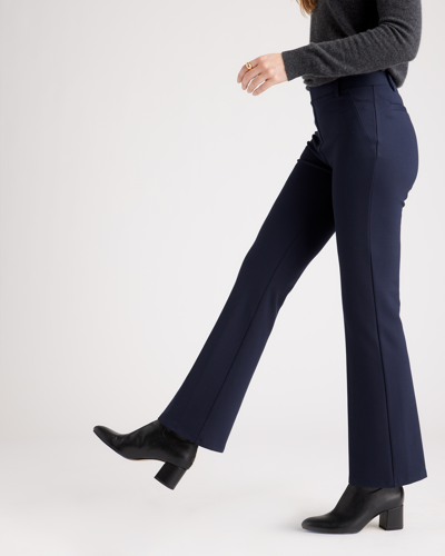 Shop Quince Women's Ultra-stretch Ponte Bootcut Pants Tall In Navy