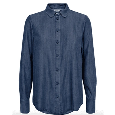 Shop Numph Nupileaski Shirt Dark Blue Denim