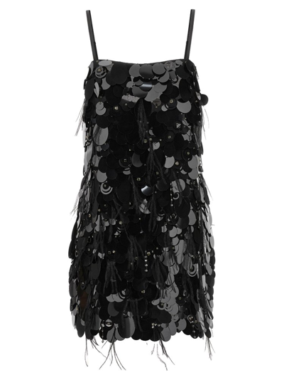 Shop Pinko Vitiano Sleeveless Mini Dress In Black