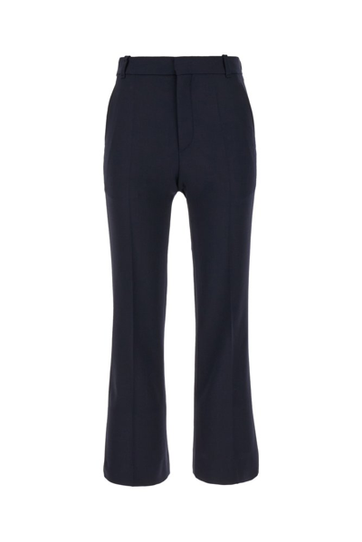 Shop Chloé Cropped Bootcut Trousers In Black