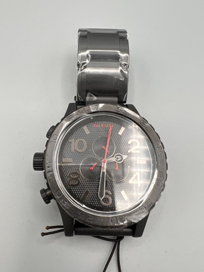Pre-owned Nixon Devil Red Hands, Carbon Matte Black  51-30 Men's Steel Watch - A083-2298