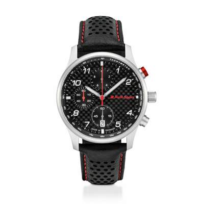 Pre-owned Audi Original  Sport Chronograph Carbon Black 3101900500 Wristwatch Men's Watch
