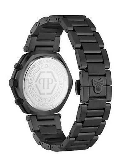 Pre-owned Philipp Plein Black Mens Chronograph Watch The Hexagon Chrono Pwzba0623