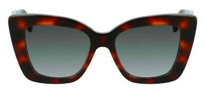 Pre-owned Ferragamo Salvatore  Sf1023s Havana/grey 52/18/145 Women Sunglasses