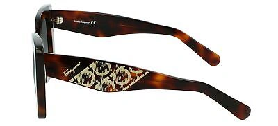 Pre-owned Ferragamo Salvatore  Sf1023s Havana/grey 52/18/145 Women Sunglasses