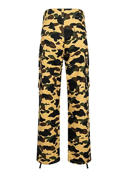 Pre-owned Bape 1st Camo Cargo Pants Yellow [001pti301019myel]