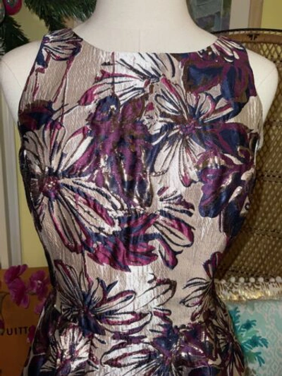 Pre-owned Lilly Pulitzer Jollian Floral Brocade Dress Cherry Fete $268 Size 8,10,12 In Multicolor