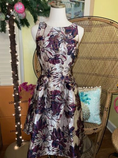 Pre-owned Lilly Pulitzer Jollian Floral Brocade Dress Cherry Fete $268 Size 8,10,12 In Multicolor