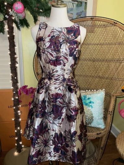 Pre-owned Lilly Pulitzer Jollian Floral Brocade Dress Cherry Fete $268 Size 8,10,12 In Multicolor