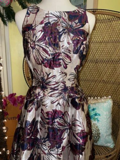 Pre-owned Lilly Pulitzer Jollian Floral Brocade Dress Cherry Fete $268 Size 8,10,12 In Multicolor