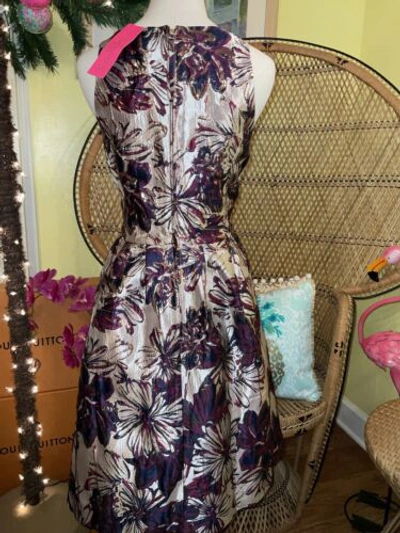 Pre-owned Lilly Pulitzer Jollian Floral Brocade Dress Cherry Fete $268 Size 8,10,12 In Multicolor