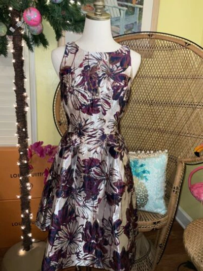 Pre-owned Lilly Pulitzer Jollian Floral Brocade Dress Cherry Fete $268 Size 8,10,12 In Multicolor