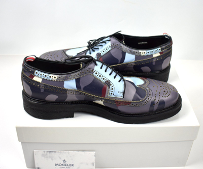 Pre-owned Moncler Gamme Bleu Multicolor Camo Brogues Shoes Size 42, 43