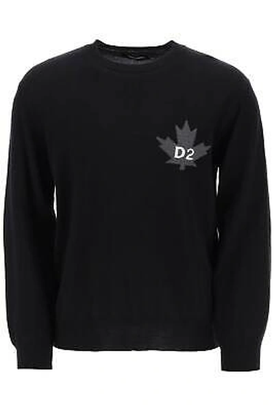 Pre-owned Dsquared2 Sweater  Men Size Xl S74ha1371s18332 961bk Black