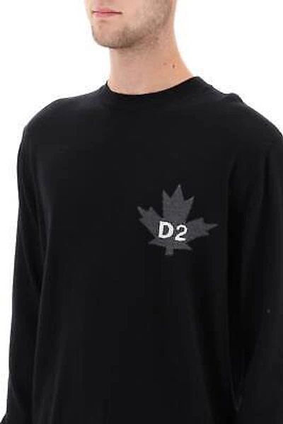 Pre-owned Dsquared2 Sweater  Men Size Xl S74ha1371s18332 961bk Black