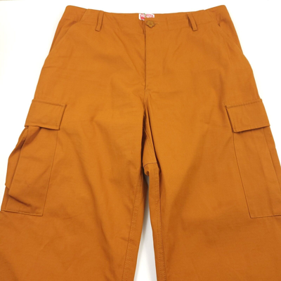 Pre-owned Kenzo $530  Orange Drawstring Cargo Workwear Pants Mens Size (36) 33 X 28