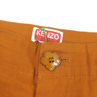 Pre-owned Kenzo $530  Orange Drawstring Cargo Workwear Pants Mens Size (36) 33 X 28