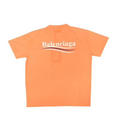 Pre-owned Balenciaga Orange Political Campign T-shirt Size L $595