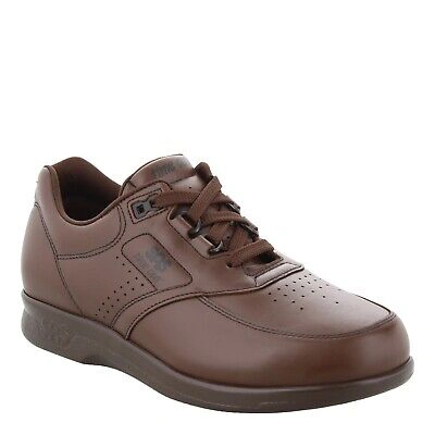 Pre-owned Sas Men's , Timeout Walking Shoe Timeoutwal Walnut Leather In Brown