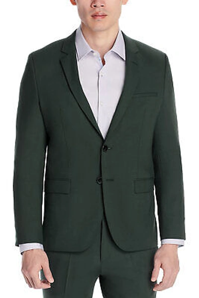 Pre-owned Hugo Boss Mens Modern Fit Karl/tom Super-flex Wool Blend Suit 40s Dark Green