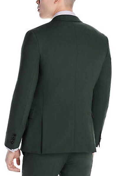 Pre-owned Hugo Boss Mens Modern Fit Karl/tom Super-flex Wool Blend Suit 40s Dark Green