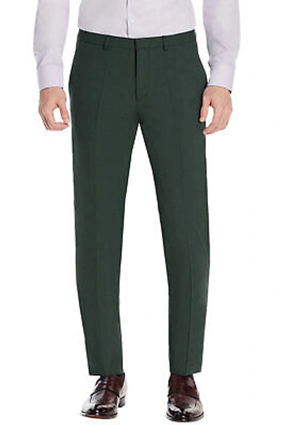 Pre-owned Hugo Boss Mens Modern Fit Karl/tom Super-flex Wool Blend Suit 40s Dark Green