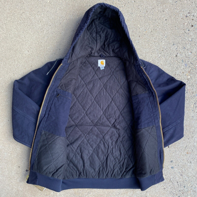 Pre-owned Carhartt J130 Sandstone Jacket Mt Medium Tall Midnight Mdt Blue Navy