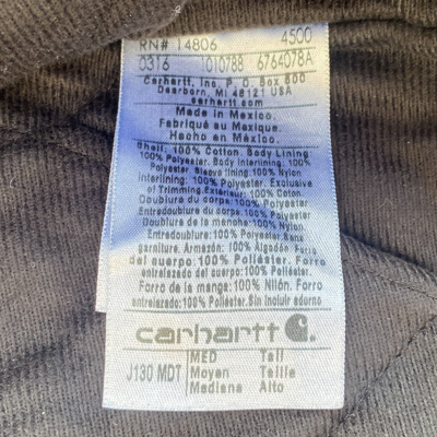 Pre-owned Carhartt J130 Sandstone Jacket Mt Medium Tall Midnight Mdt Blue Navy