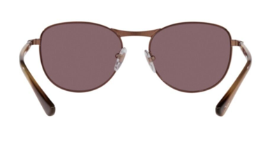 Pre-owned Persol 0po1002s 1124af Shiny Brown/dark Violet Polarized Unisex Sunglasses In Purple