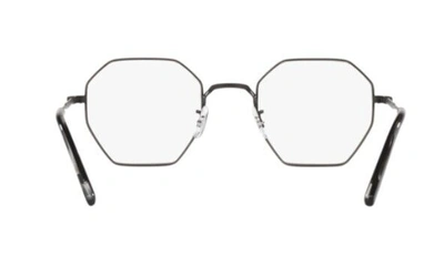 OLIVER PEOPLES Pre-owned 0ov1312 Holender 5289 Antique Pewter Unisex Eyeglasses In Clear
